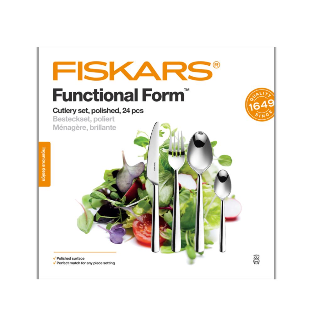 Fiskars Functional Form 24-osaline söögiriistade komplekt