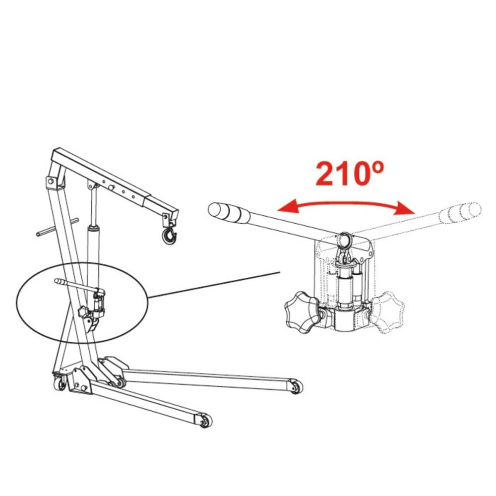 Bahco BH6FC1000 kokkupandav töökojatõstuk, 1000 kg