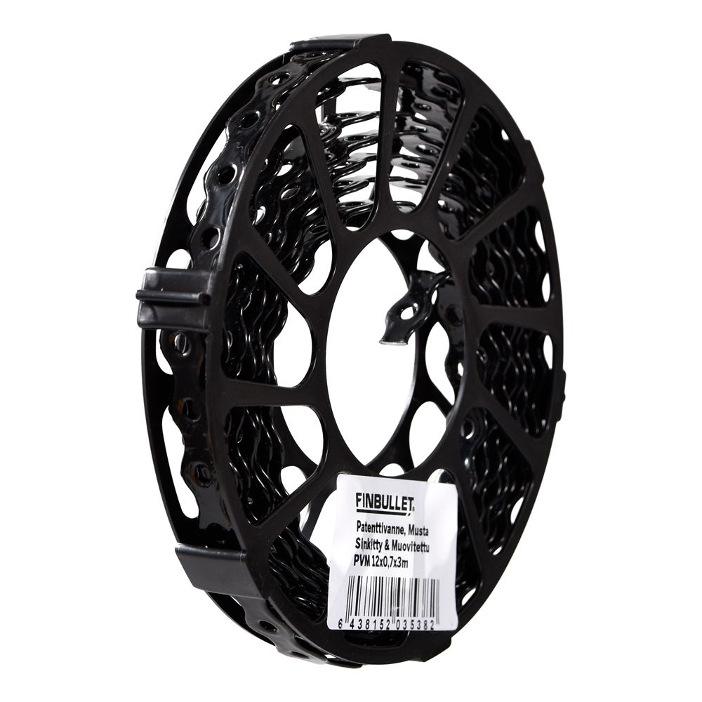 Finbullet patenttivanne musta 12 x 0,7 x 3 m