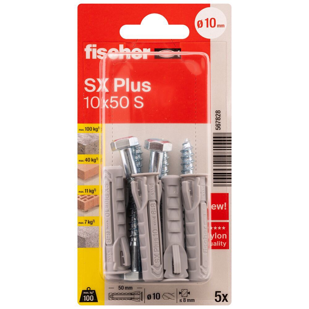 Fischer SX Plus nailontulppa ruuveilla
