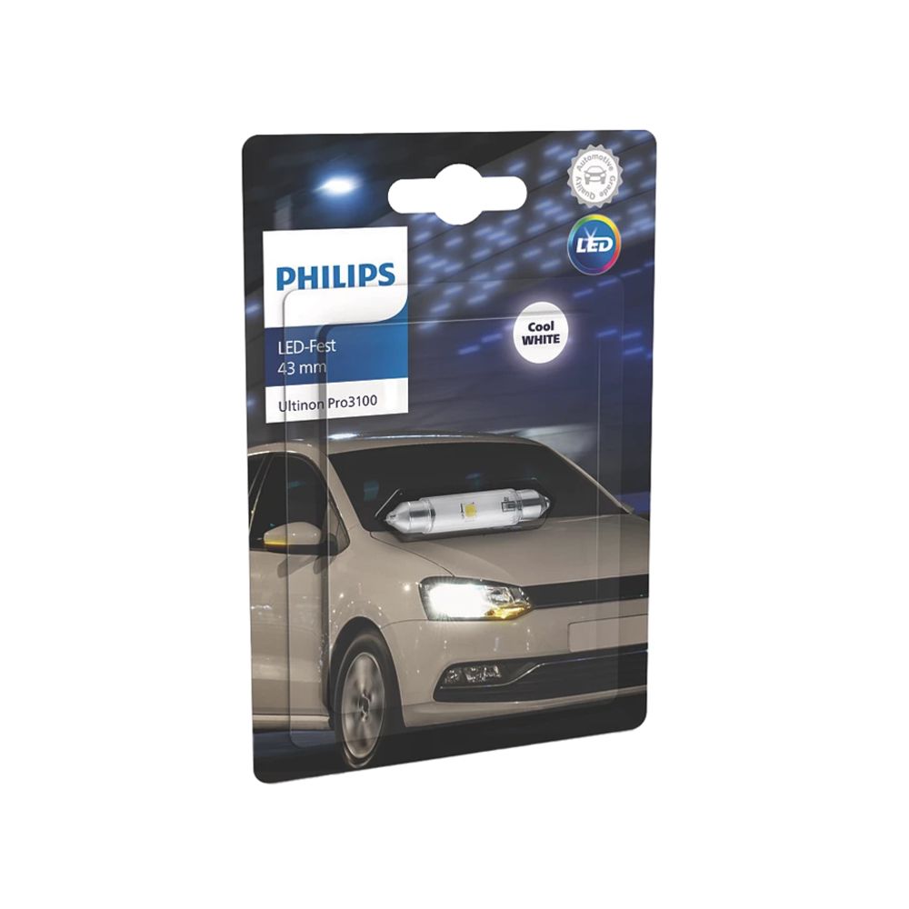 Philips Ultinon PRO3100 LED-pulkpirn, 43 mm, valge