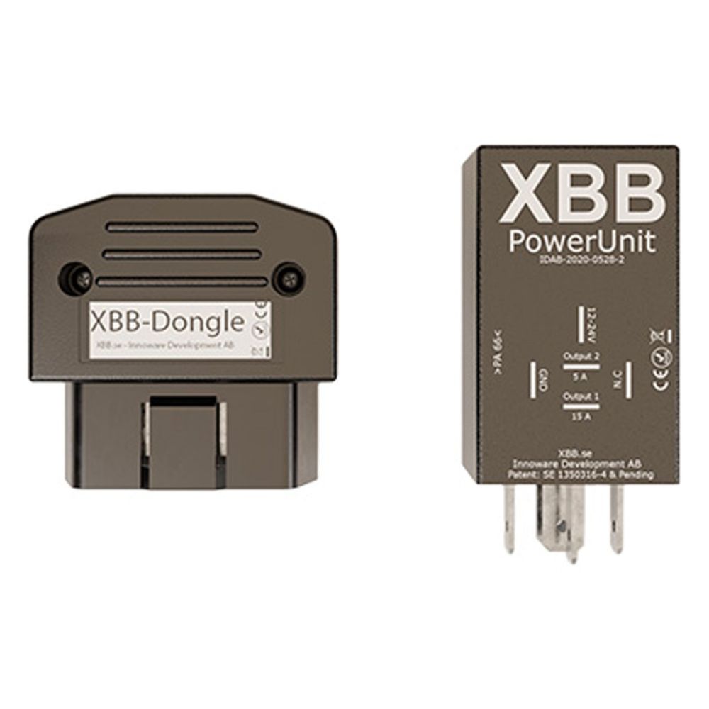 XBB Dongle & PowerUnit OBD-II extraljusrelä 12/24 V
