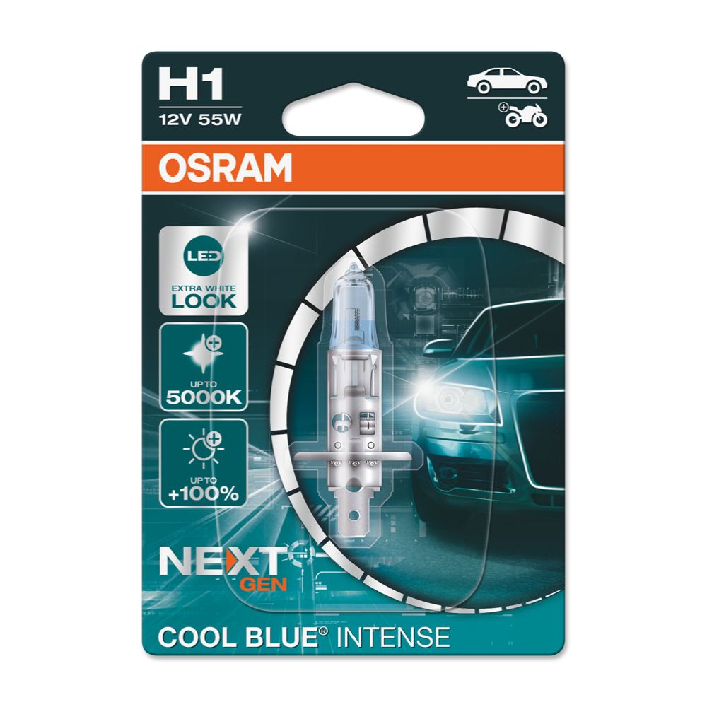 Osram CoolBlue Intense NextGen H1-pirn, 12 V, 55 W