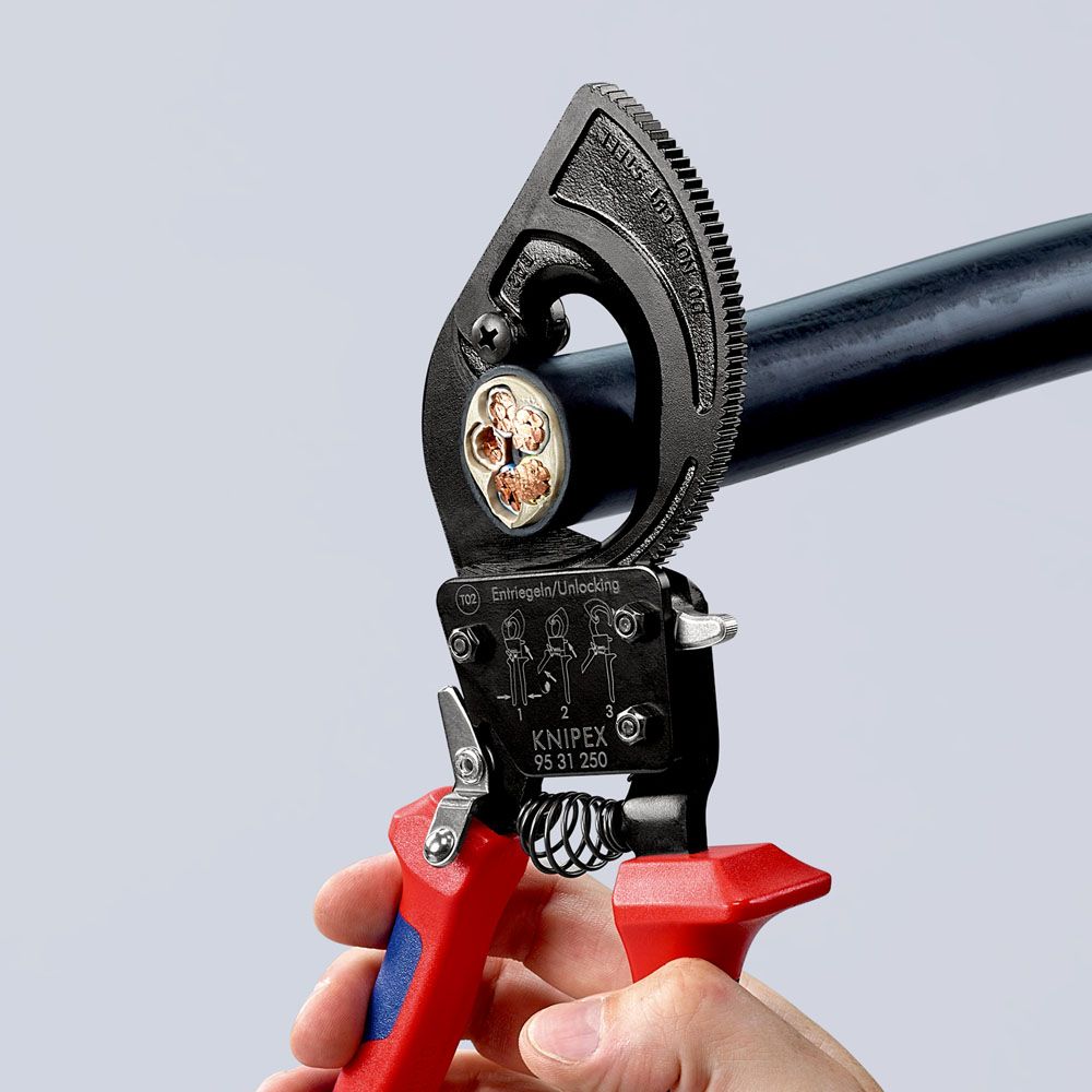 Knipex® 95 31 250 kabelsax med spärr 250 mm max 32 mm Cu+Al