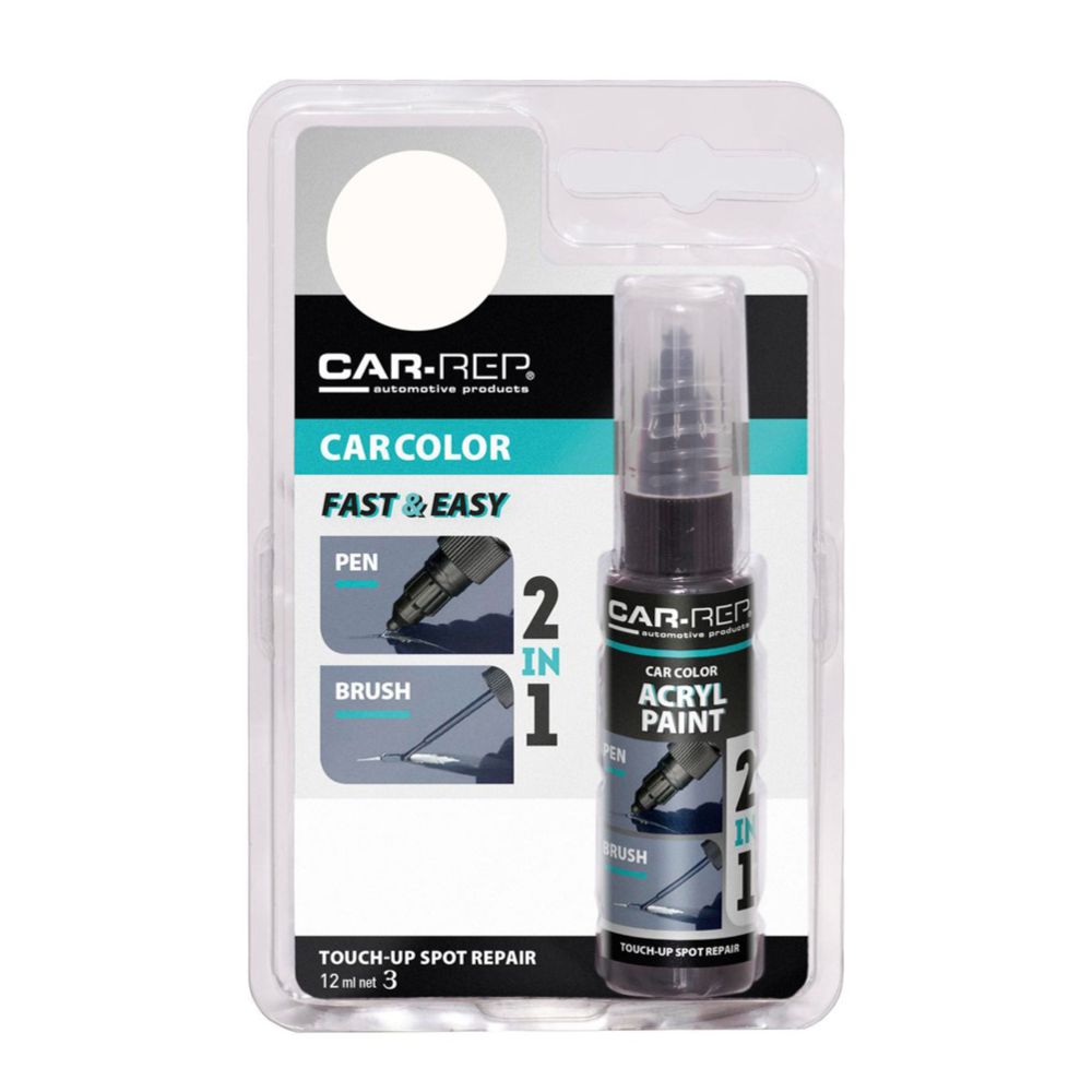 CAR-REP Touch-up korrigeerimispliiats 12 ml 121005 White
