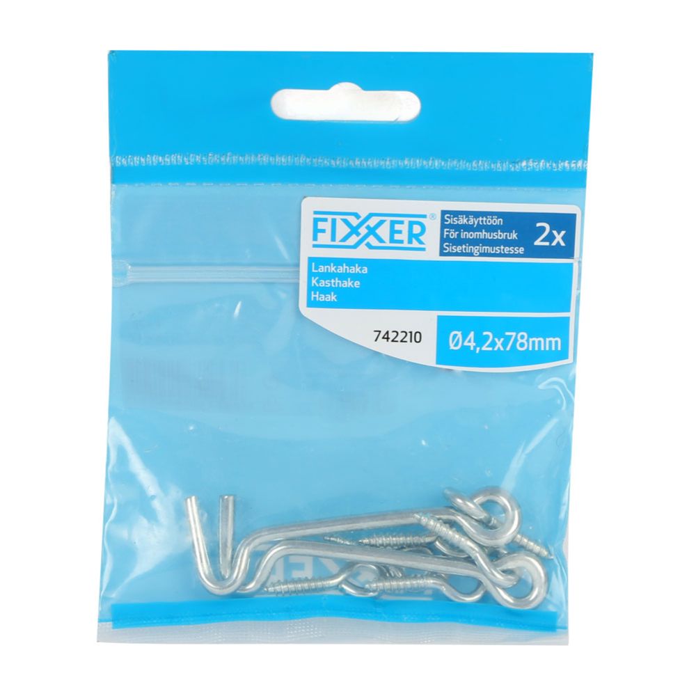 Fixxer® haak 78 mm 2 tk