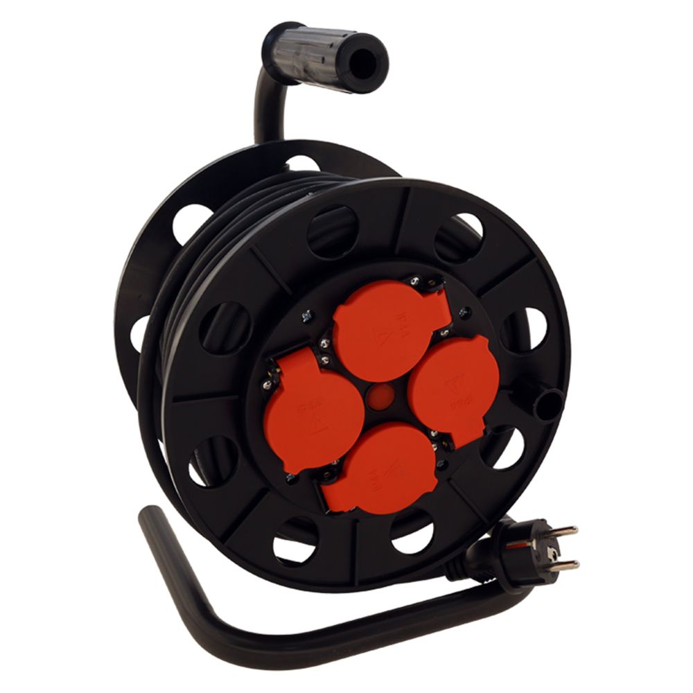 Airam kaapelikela 4-osainen 25 m kumikaapeli 3x1,5 mm² IP44