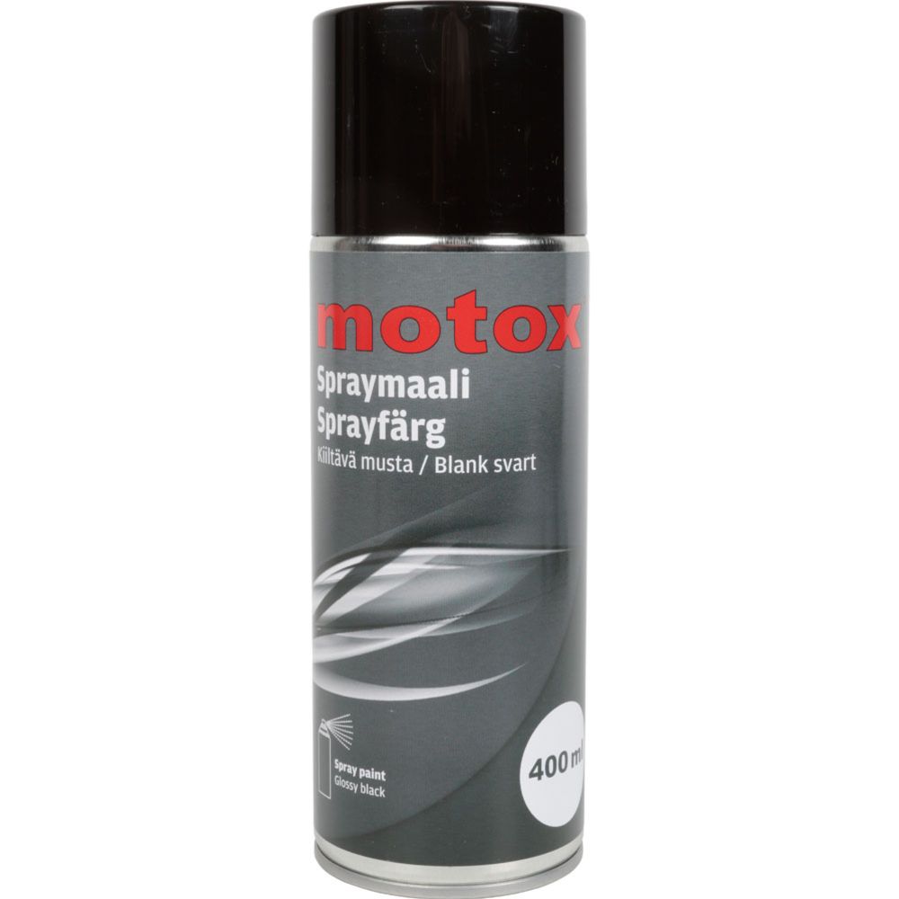 Motox spraymaali kiiltävä musta 400 ml