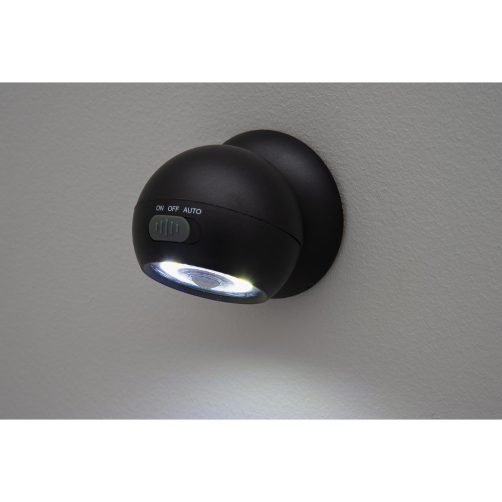 Finnlumor LED-paristovalaisin liiketunnistimella ja magneetilla 3 W 120 lm 3 x AAA musta