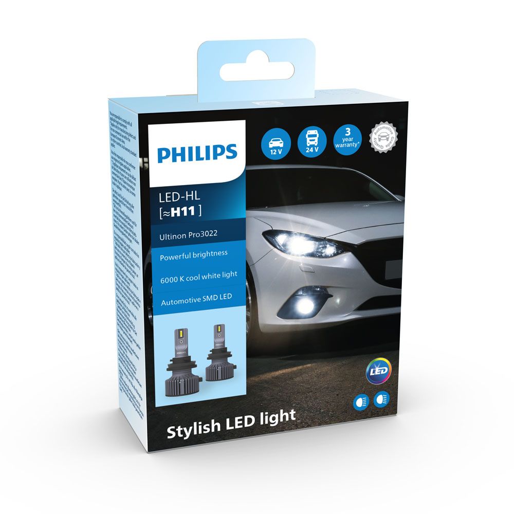 Philips Ultinon Pro 3022 LED H11 ajoneuvopolttimopari