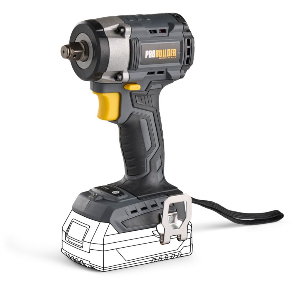 Probuilder batteridriven mutterdragare 18V borstlös 350 Nm utan batteri