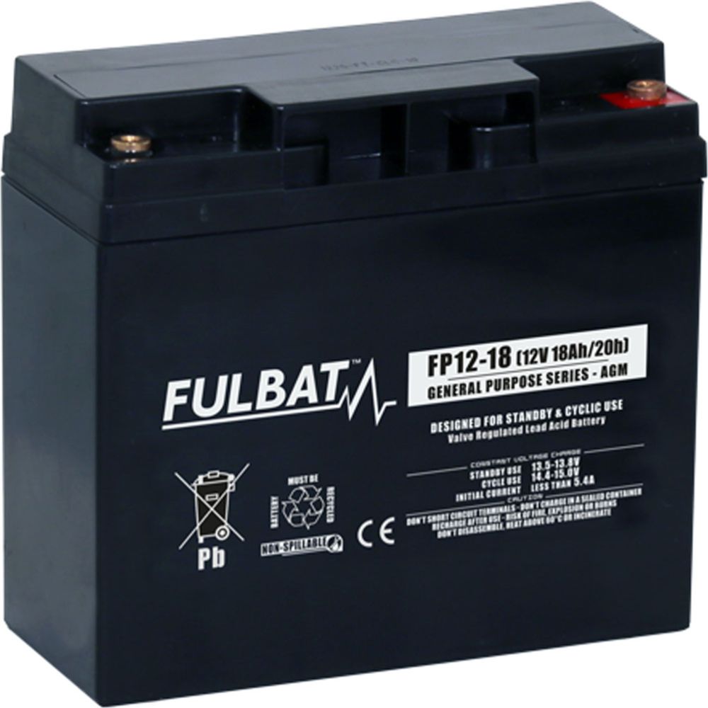 Fulbat AGM-batteri 12 V 18 Ah