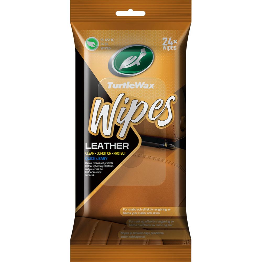 Turtle Wax Leather Wipes Flatpack 24 st.