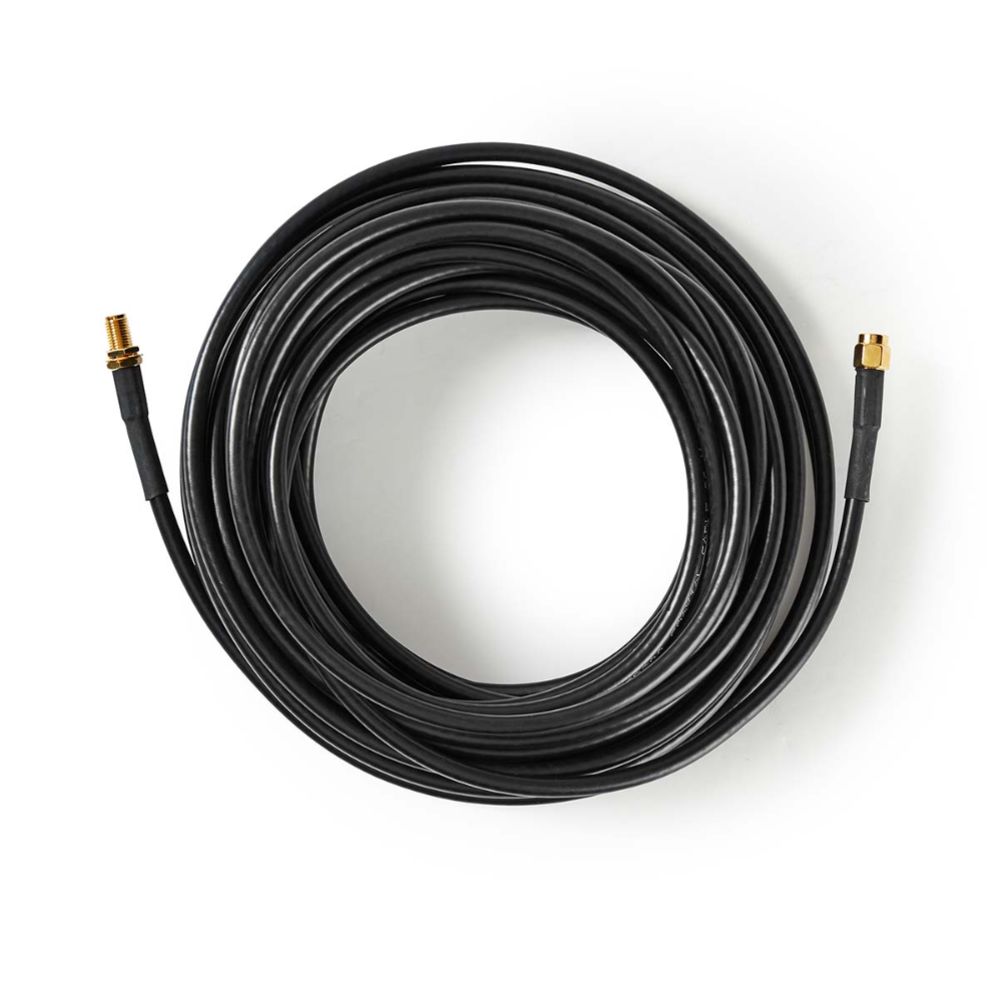 Nedis antennkabel SMA hane–hona 10 m svart