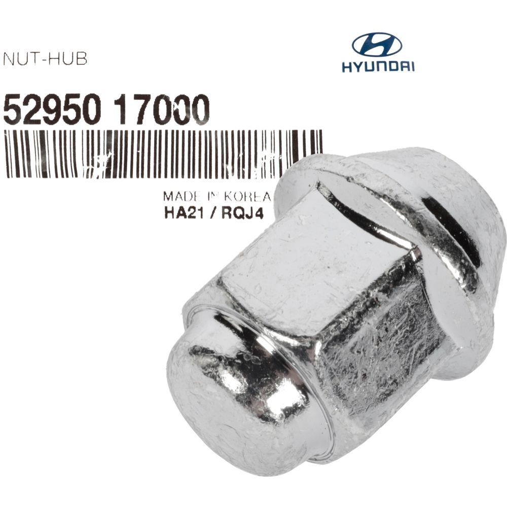 Kupumutteri Hyundai/Kia koko kromattu (M12x1,5/SW21/H33 / Suorakartio) alkuperäinen