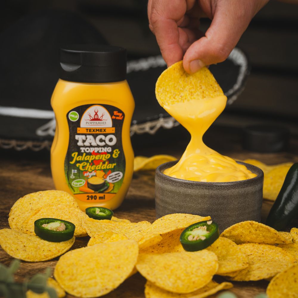 Poppamies Texmex Taco Topping Jalapeno & Cheddar Style 290 ml