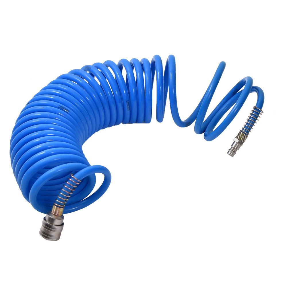 Spiralslang för tryckluft 6 mm 7,5 m