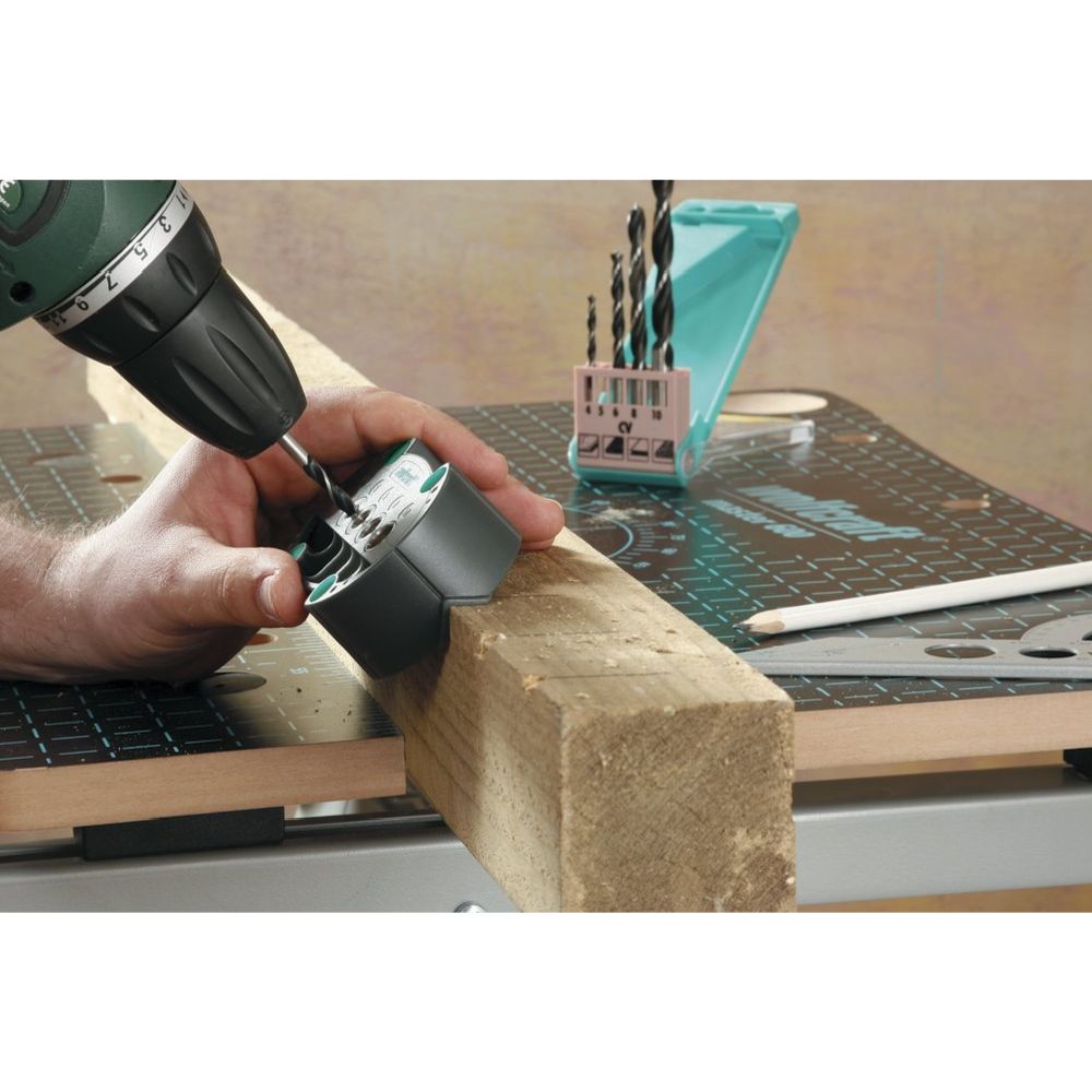 Wolfcraft® Accumobil mobilt borrstöd 4-10 mm