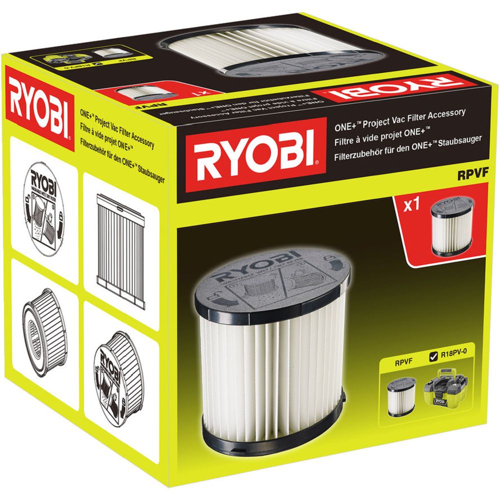 Ryobi ONE+ tolmuimeja varufilter RPVF