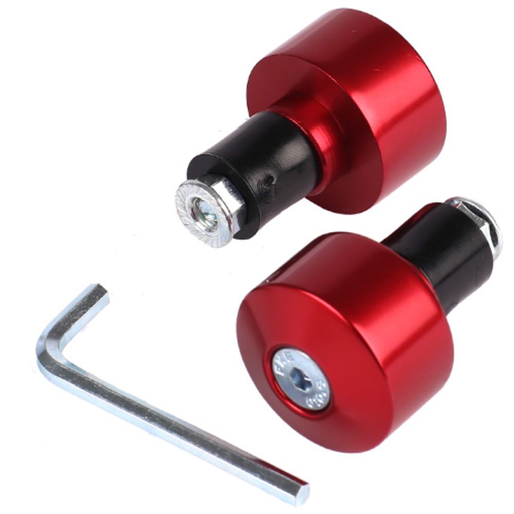 DZ Hardware styrändar aluminium röd 17,5 mm