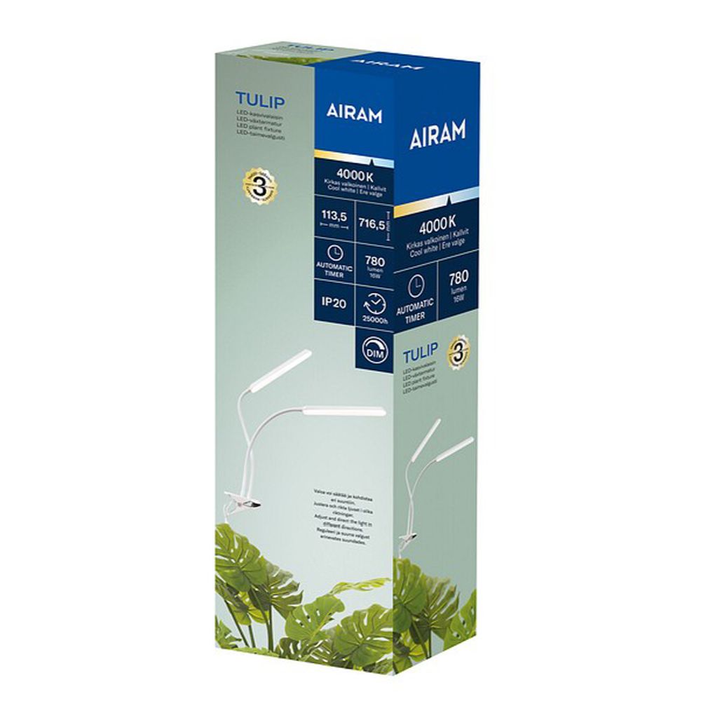 Airam Tulip växtbelysning 16W/840 780lm