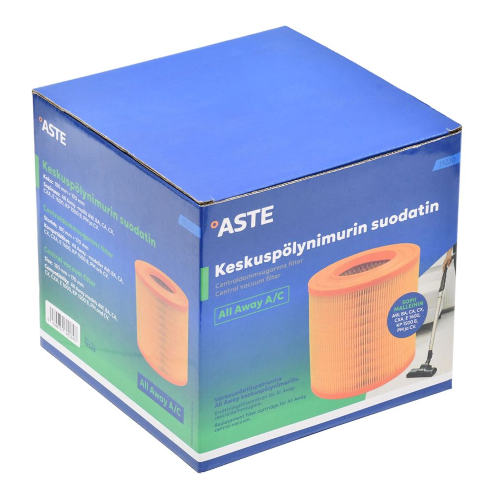 Aste Allaway keskuspölynimurin suodatin A/C