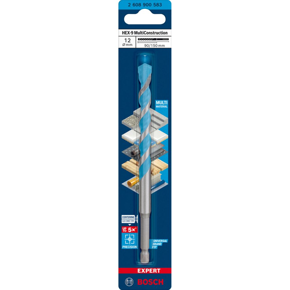 Bosch EXPERT HEX-9 MultiConstruction poranterä 12 x 90 x 150 mm