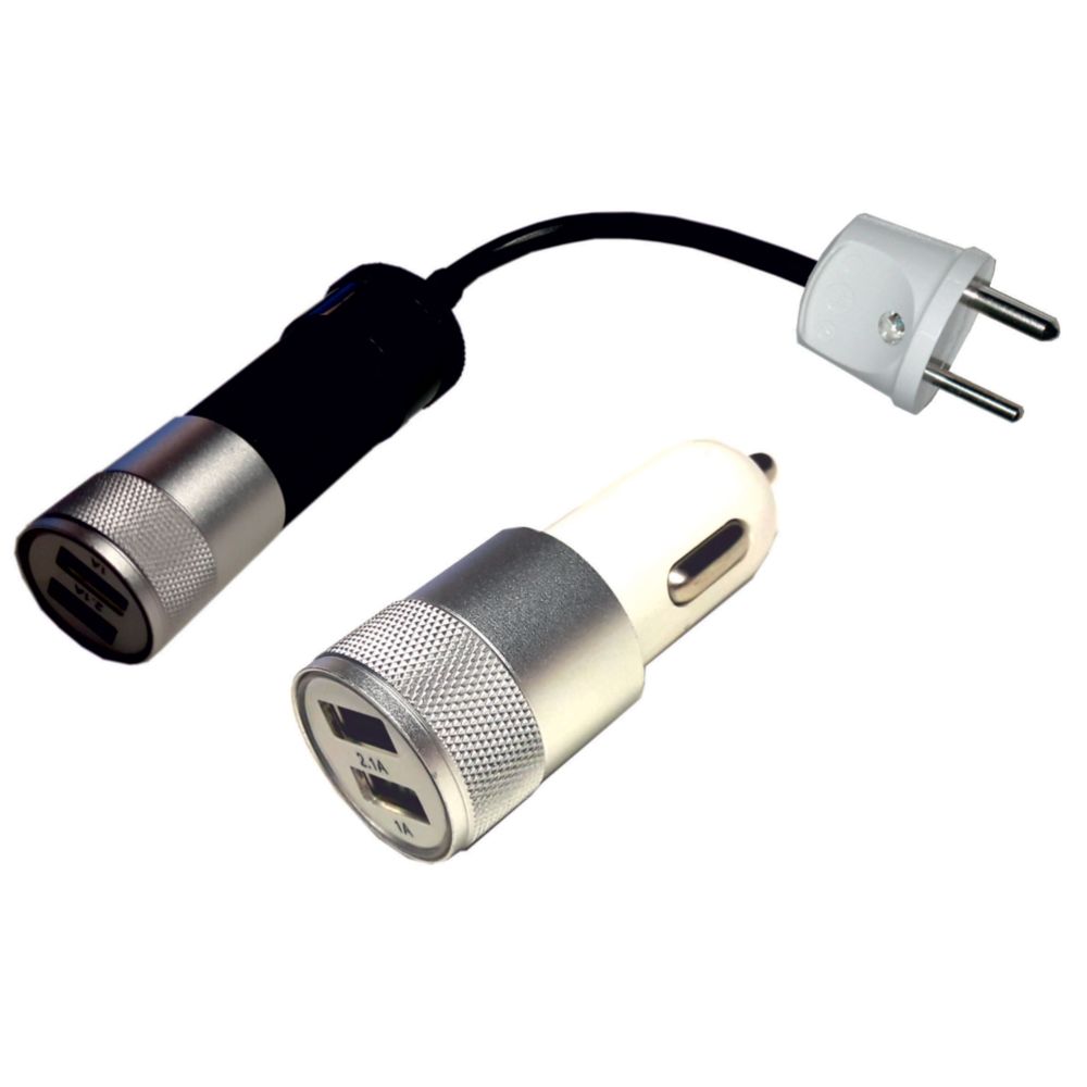 SolarXon 2-os. USB-adapteri + GSM-sovite 12 V pistotulppa