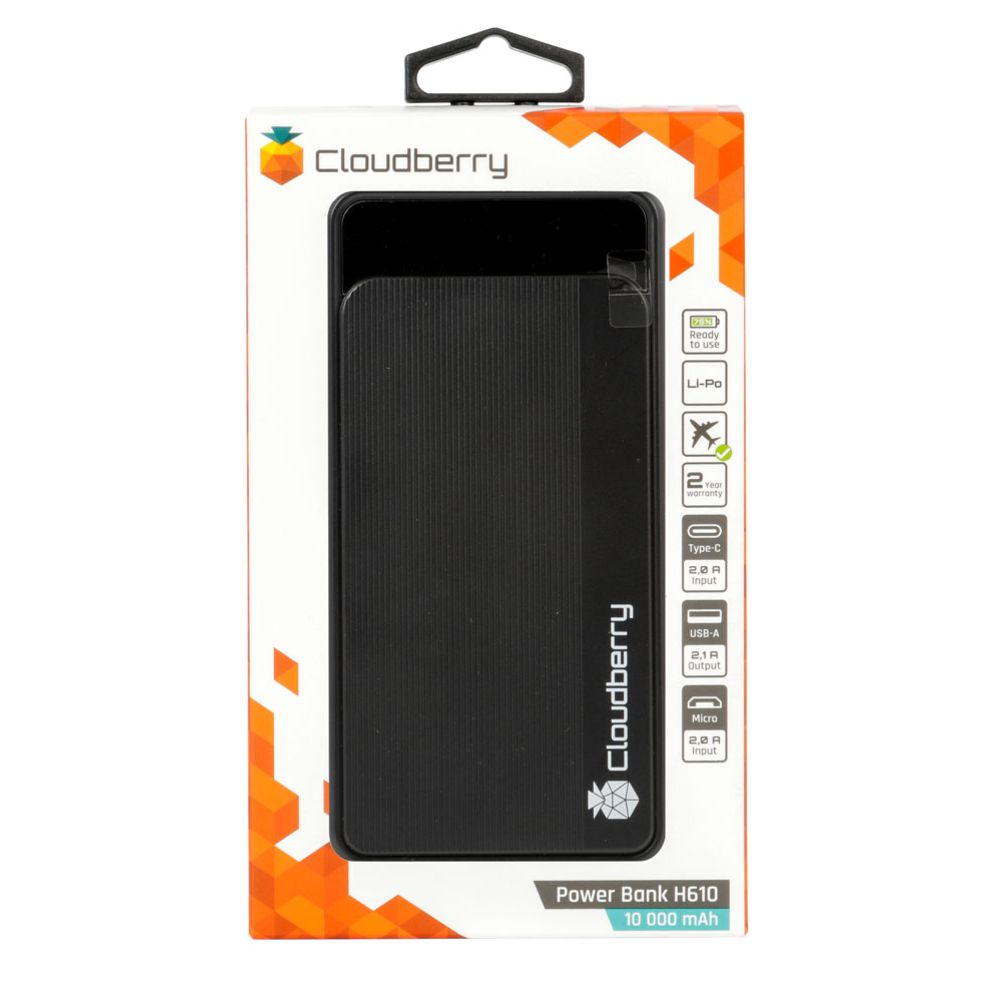 Cloudberry 10 000 mAh akupank, 2 x 2,1 A