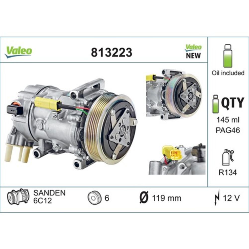 Kompressor, klimatanläggning 30-03980