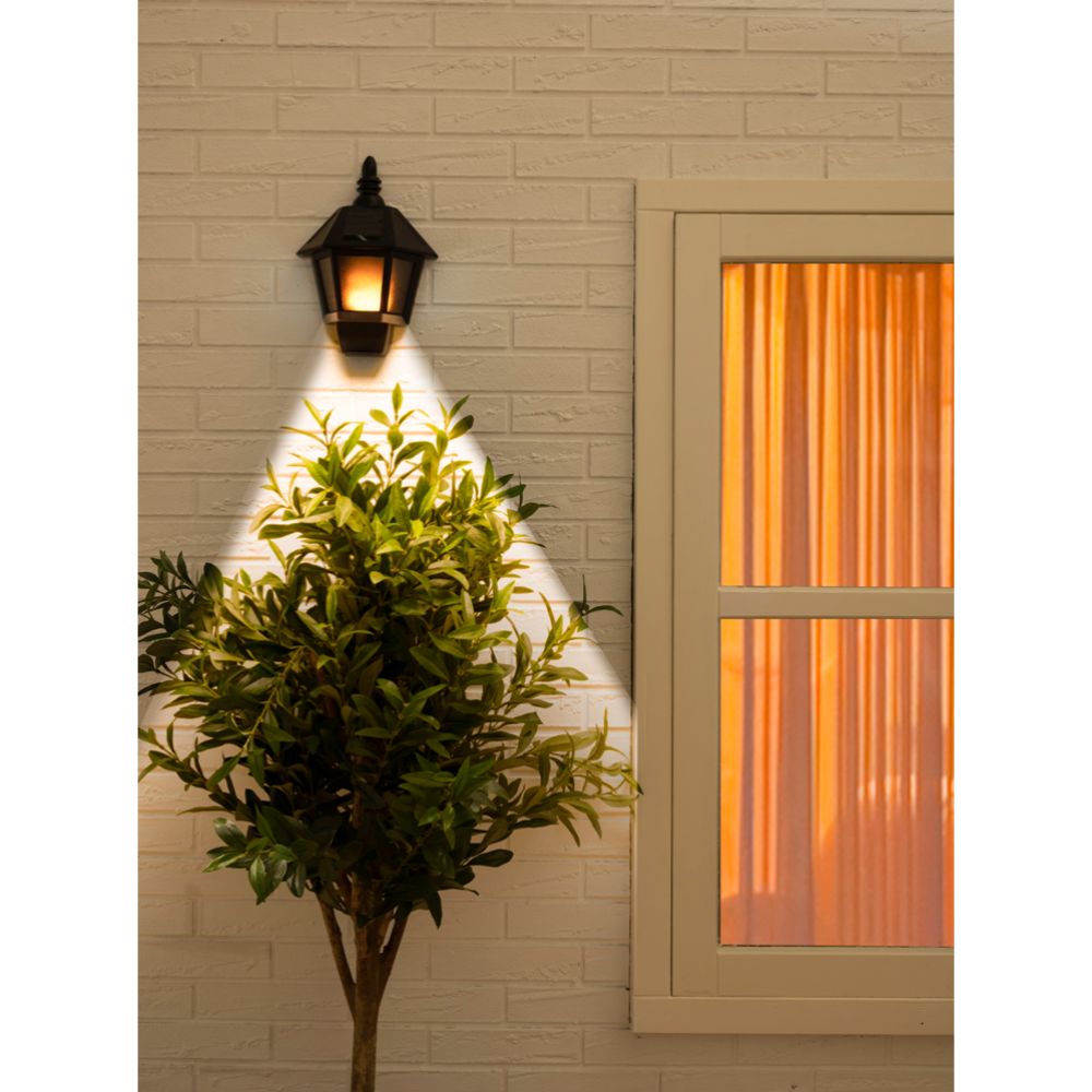 Grundig 2-in-1 solar vägglykta svart