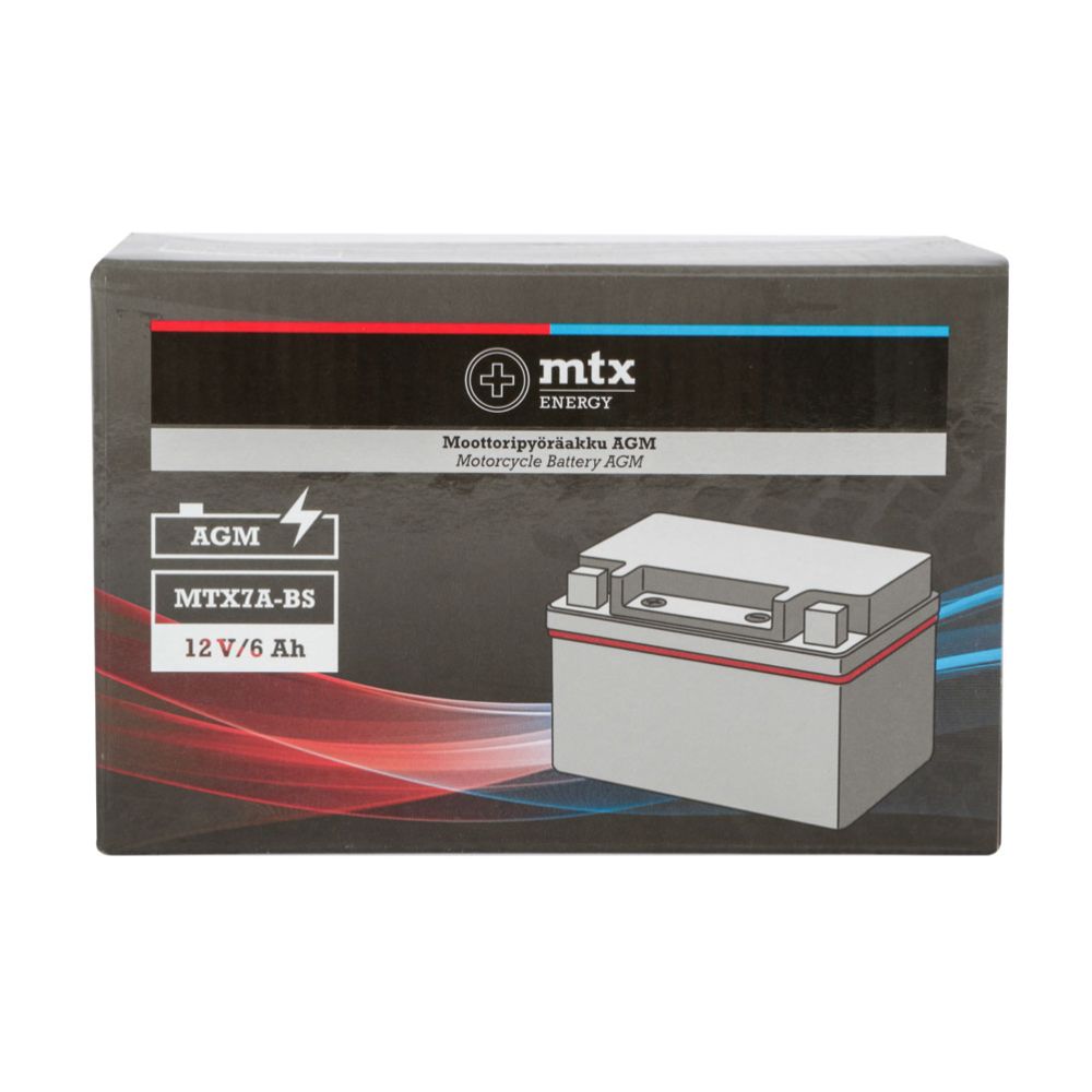 MTX Energy AGM-batteri 12 V 6 Ah "MTX7A-BS" (150 x 87 x 93 mm)