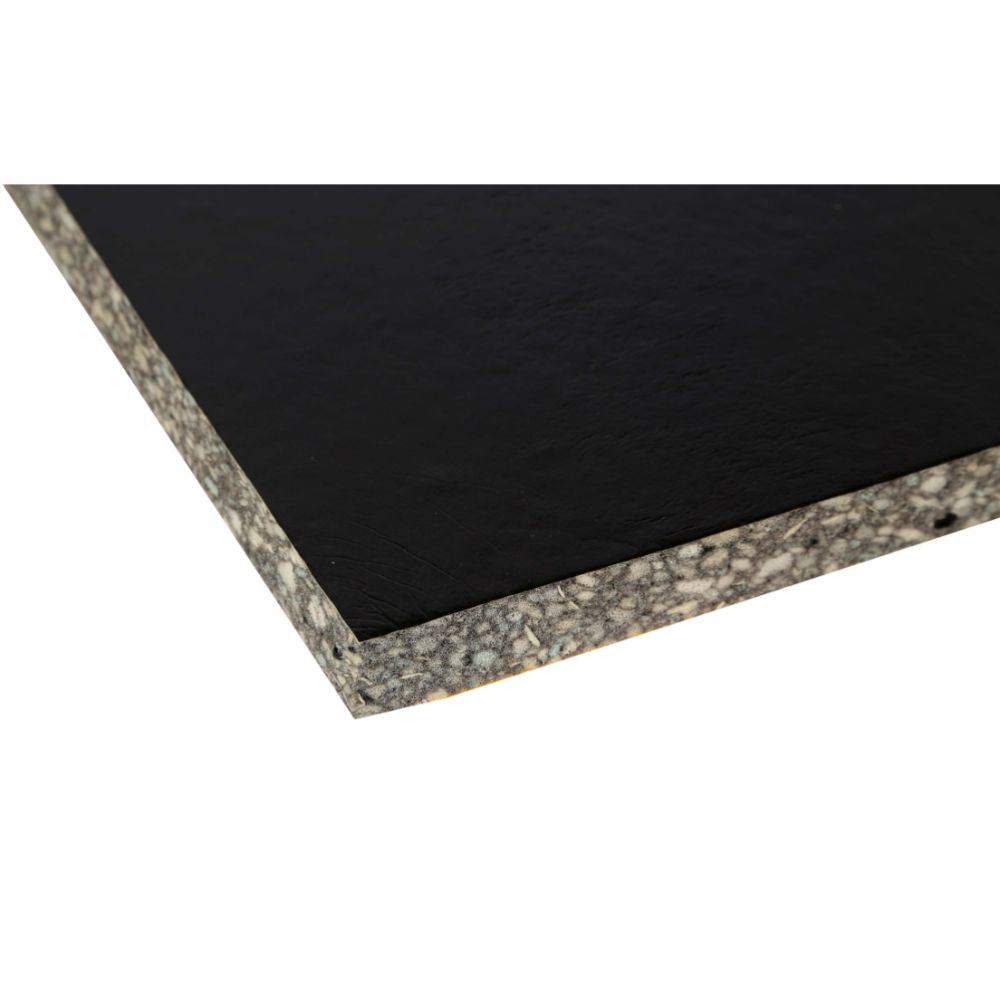 Meluton PUR-T110 grovpressad ljudisolering med mattsvart PU-yta 3 x 50 x 100 cm