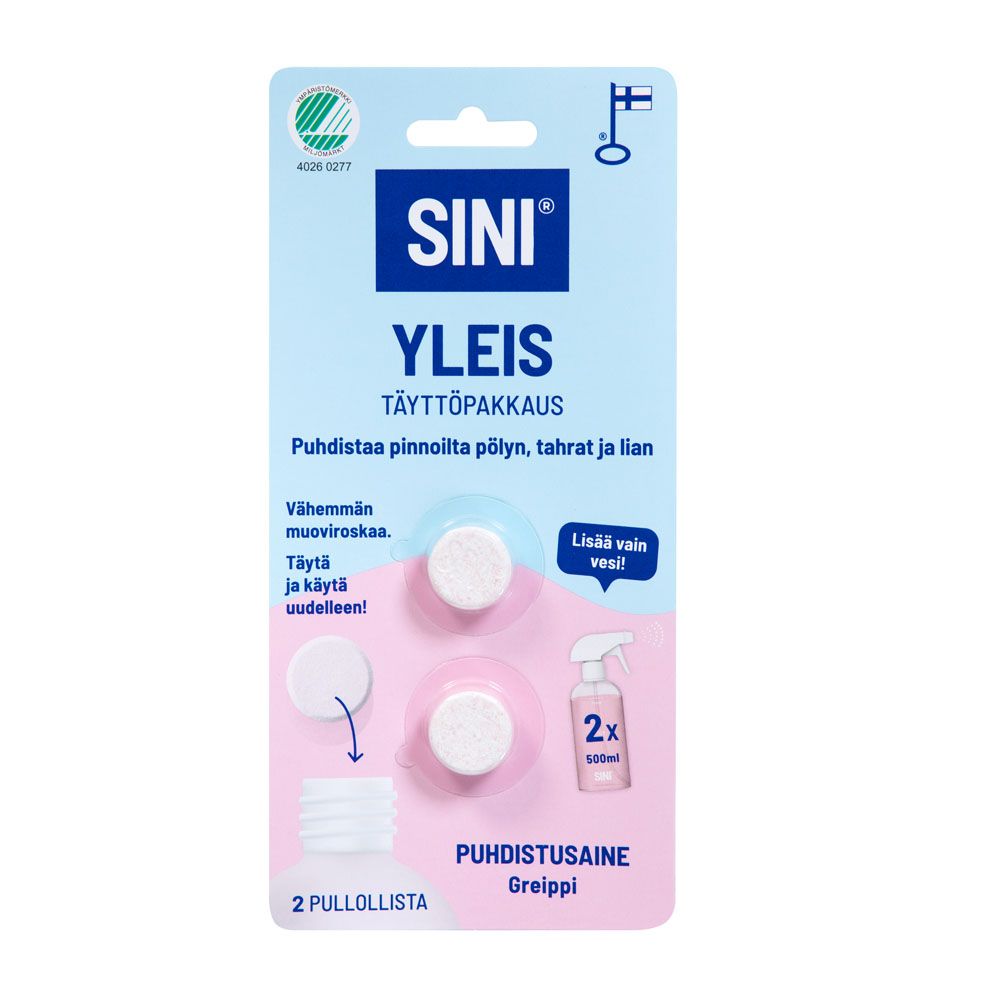 SINI Yleis puhdistusainetabletti täyttöpakkaus 2 kpl
