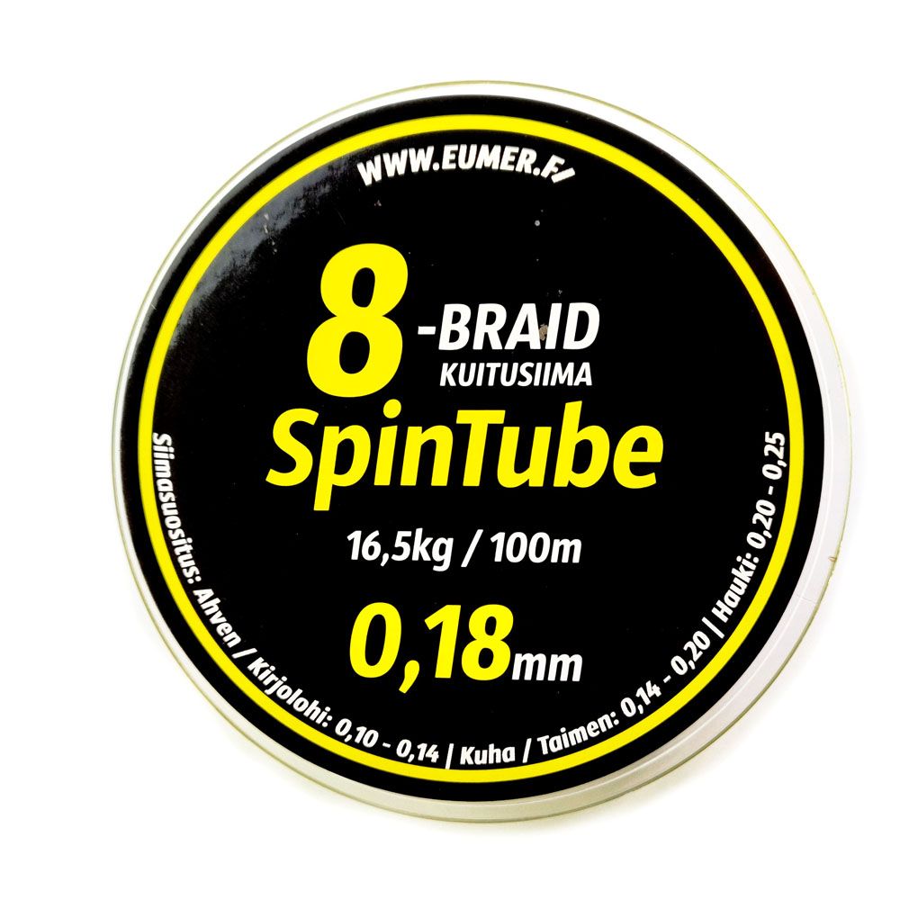 Spintube 8 0,18 mm 100 m kuitusiima 16,4 kg
