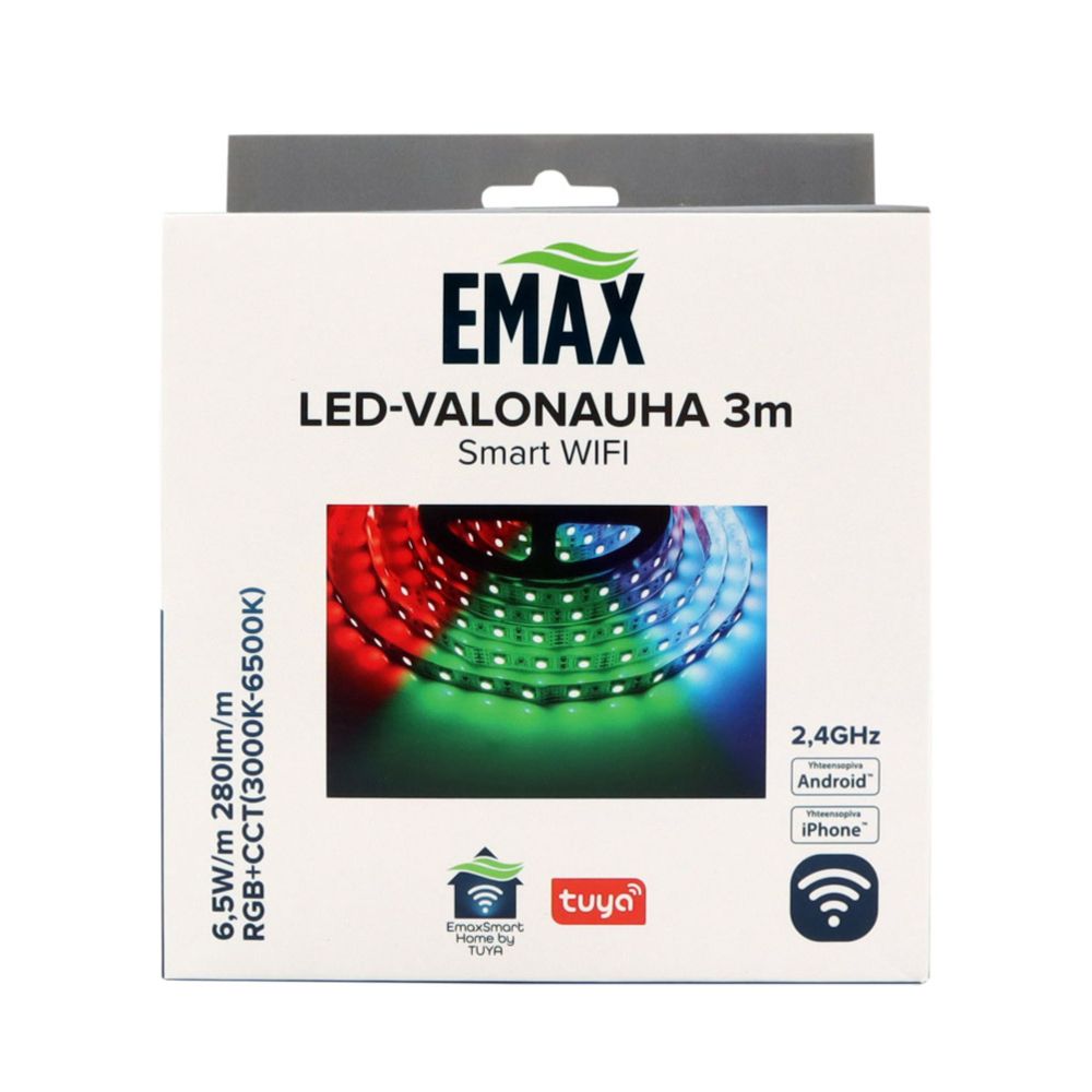 Emax SmartHome Wi-Fi LED-valonauha RGB 3 m
