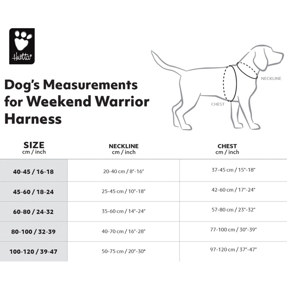 Hurtta Weekend Warrior hundsele 60–80 cm