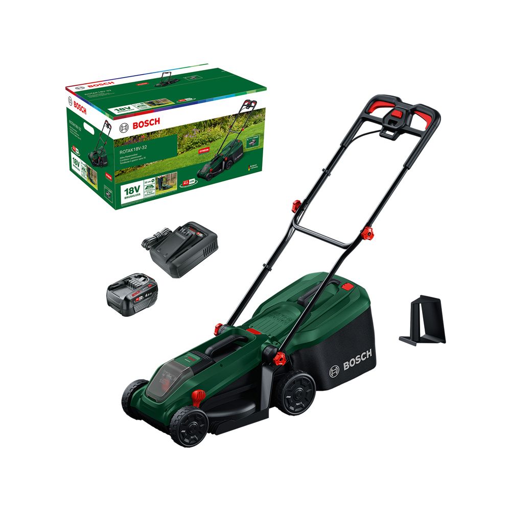 Bosch Rotak 18V-32 batteridriven gräsklippare (4,0 Ah)