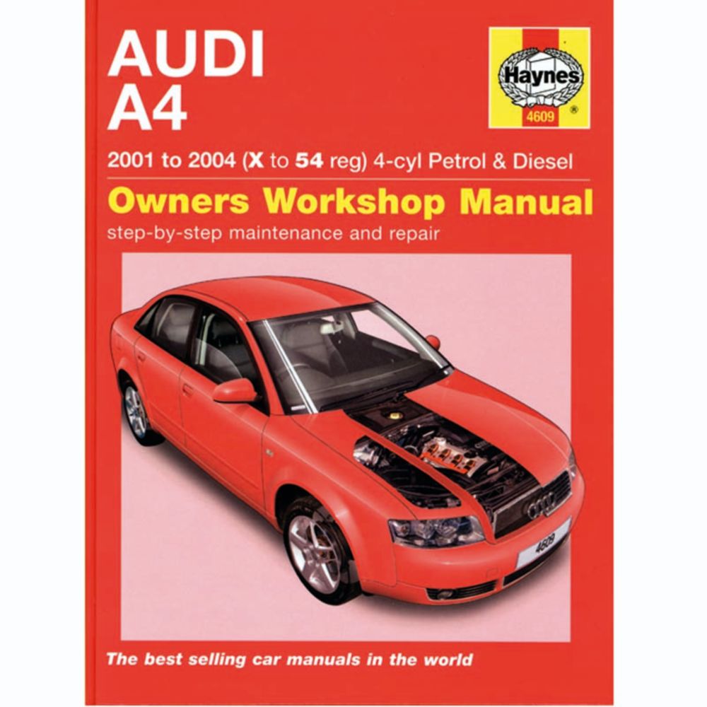 Korjausopas Audi A4 00-04 englanninkielinen
