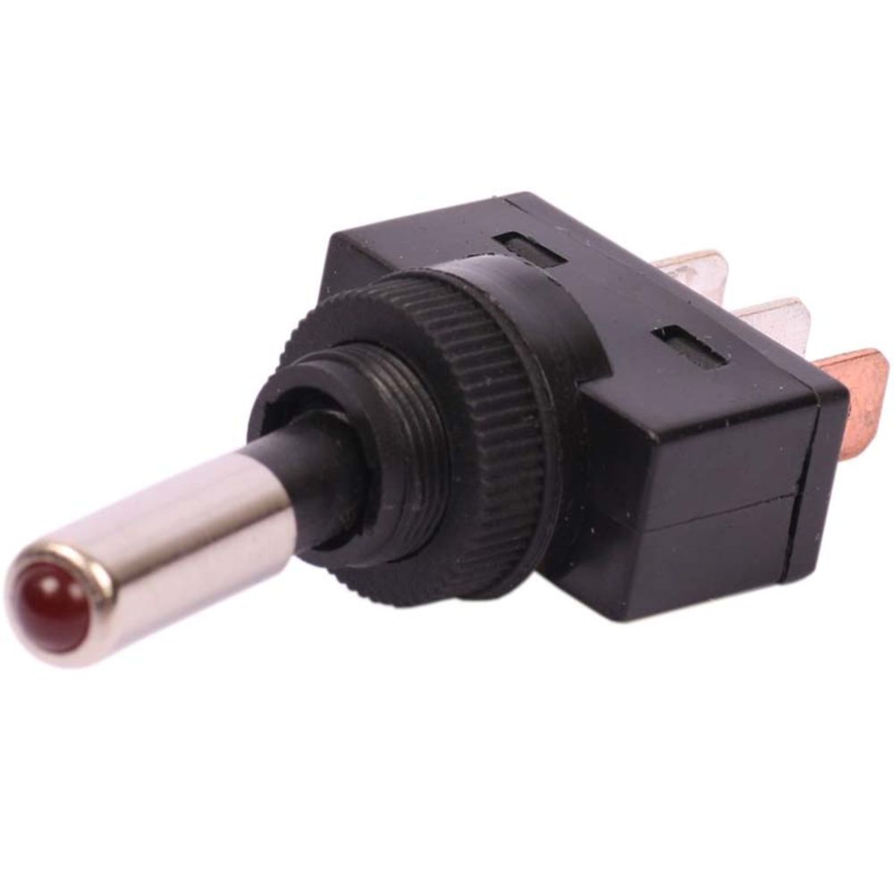 LED-vippströmbrytare ø12 mm röd