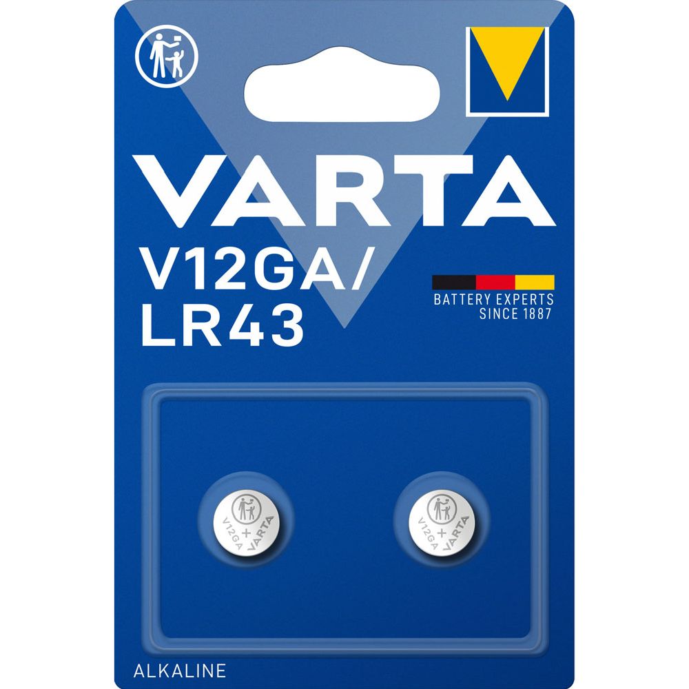 VARTA V12GA / LR43 nappiparisto, 2 kpl