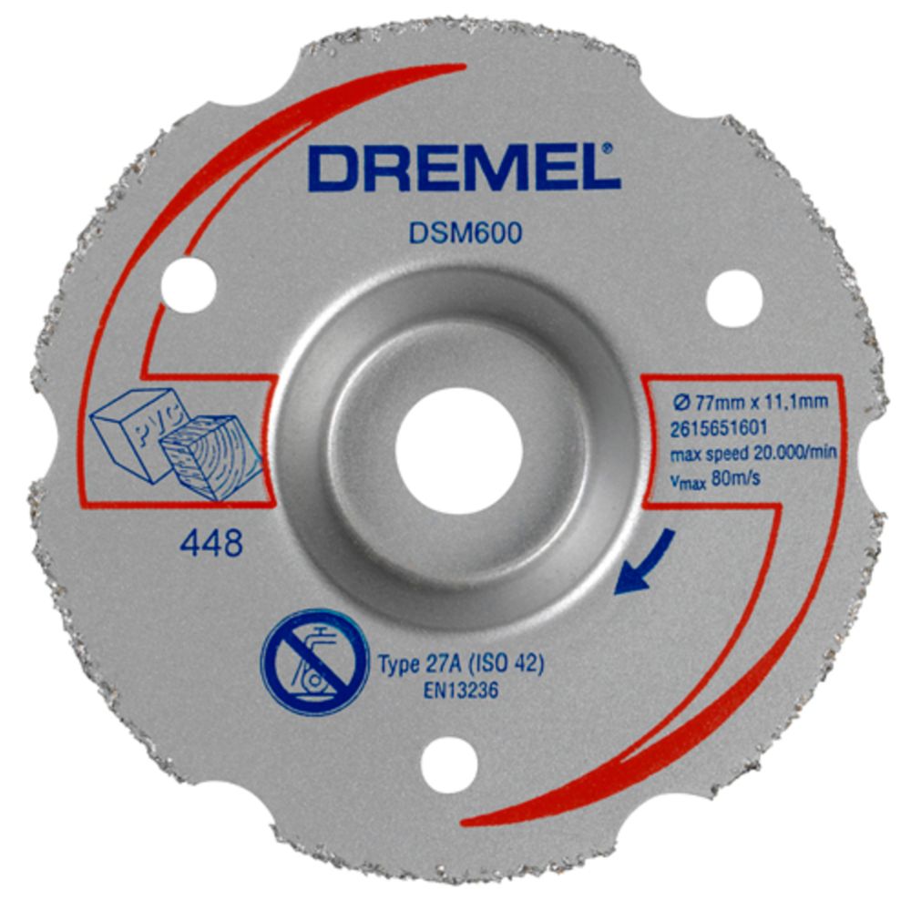 Dremel® DSM600 monitoimikarbidilaikka upotuksiin 77mm