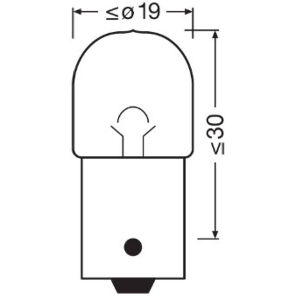 Osram BA15s-polttimopari 12V 5W R5W