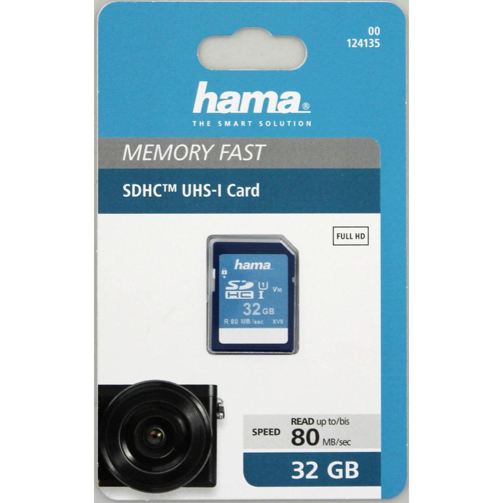 Hama SDHC minneskort 32 GB Class 10 UHS-I 80 MB/s