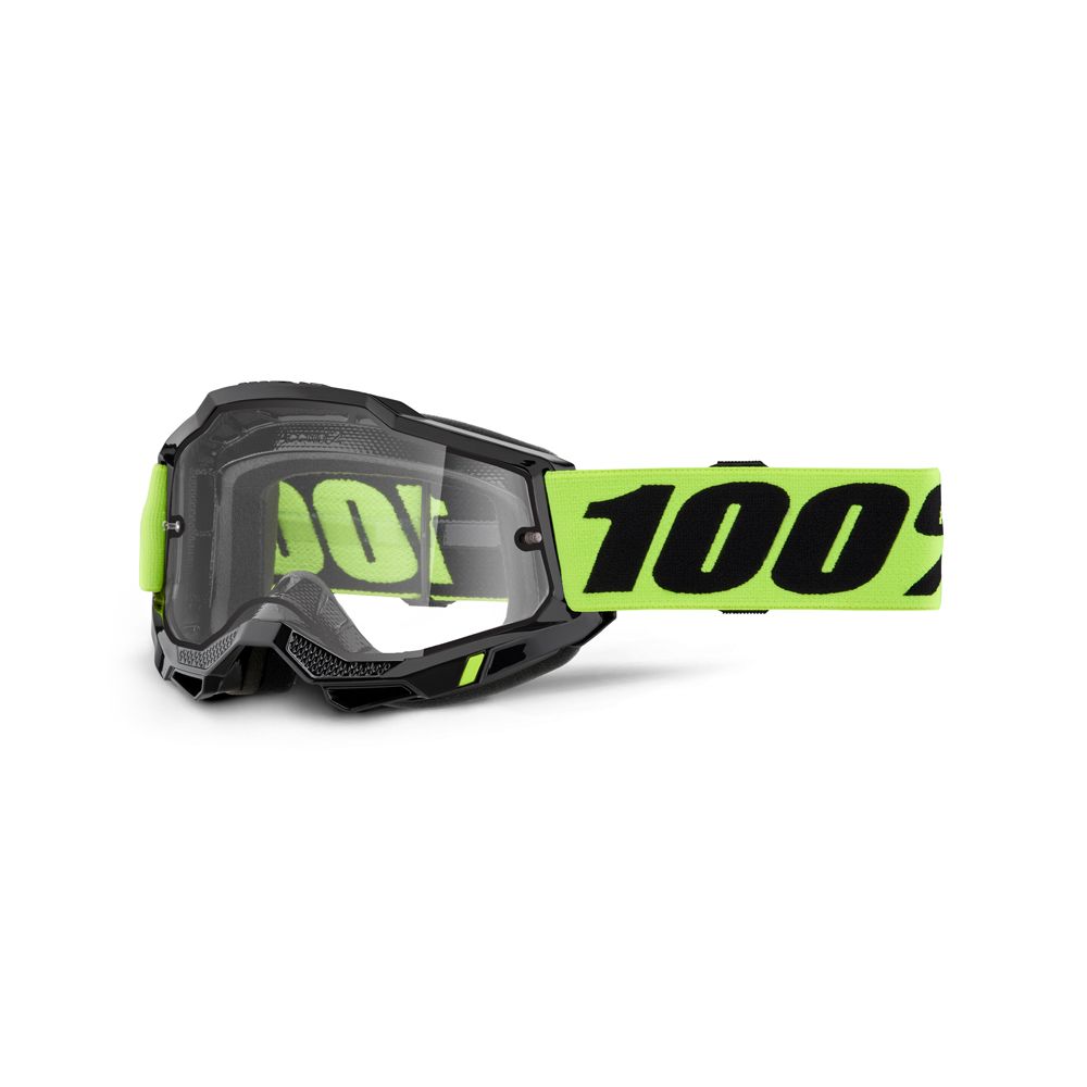 100% Accuri 2 Enduro Neon Yellow ajolasit kirkas linssi