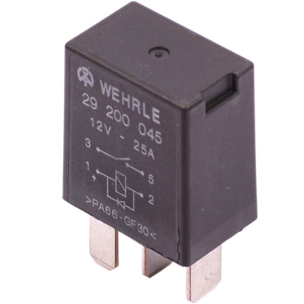 Mikrorelä 12 V/25 A 4-polig + diod