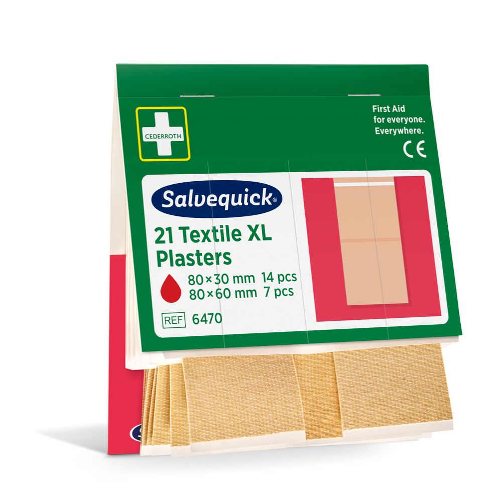 Salvequick iso textilplåster refillförpackning 21 st.