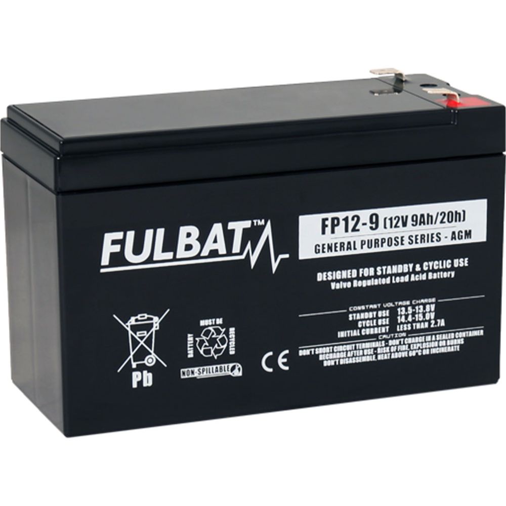 Fulbat AGM-aku, 12 V, 9 Ah