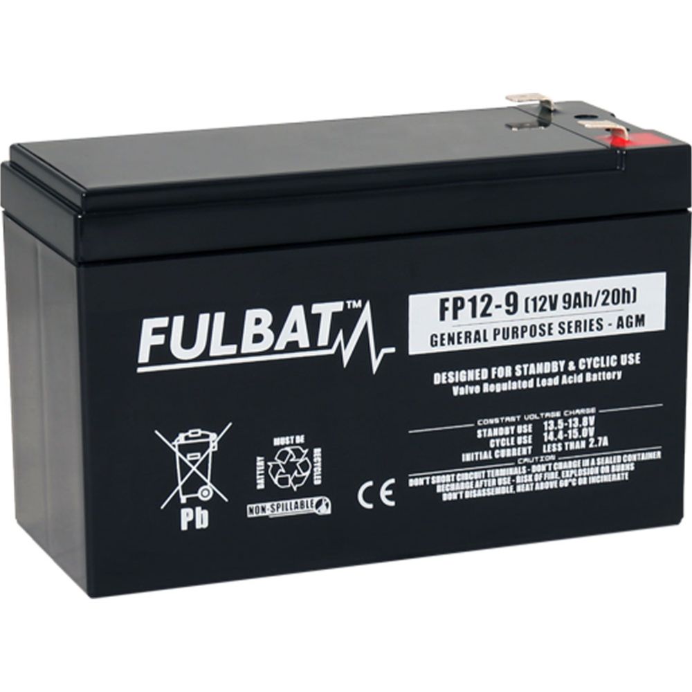 Fulbat AGM-batteri 12 V 9 Ah