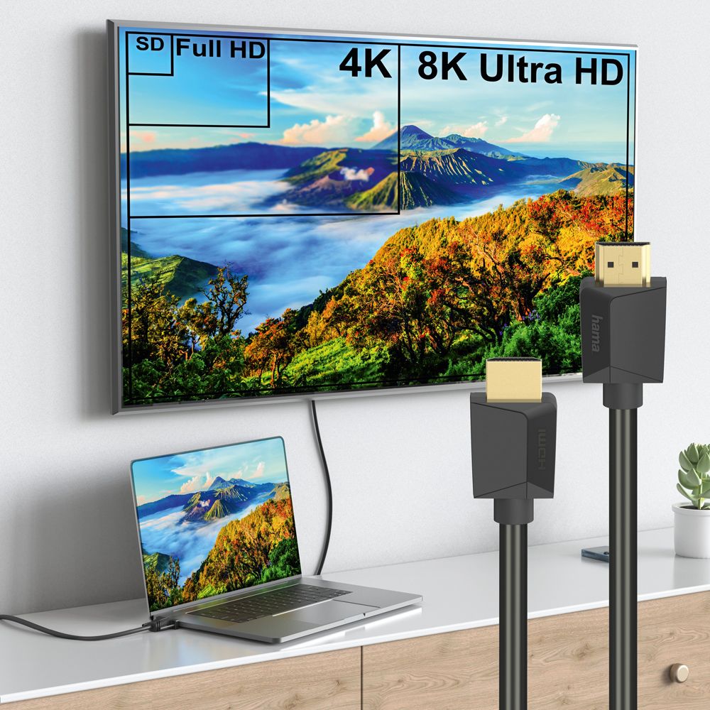 Hama HDMI-kaapeli, HDMI uros - HDMI uros, 8K, Ethernet, 3,0 m